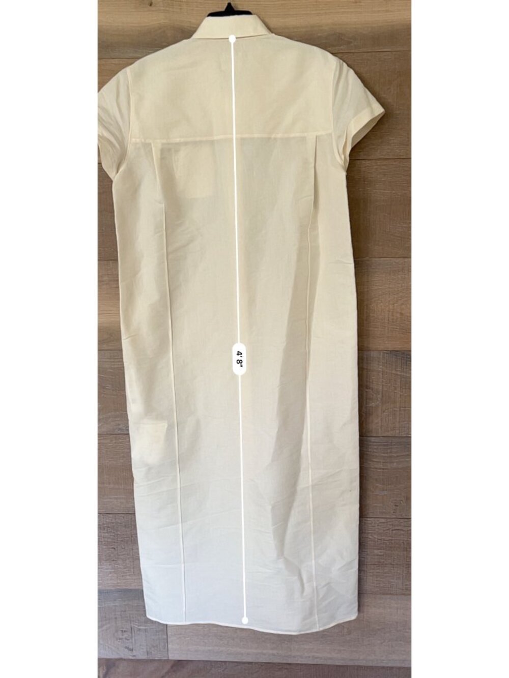 NWT KHAITE Effy silk and cotton-blend organza midi shirt dress SIZE M - Picture 7 of 12